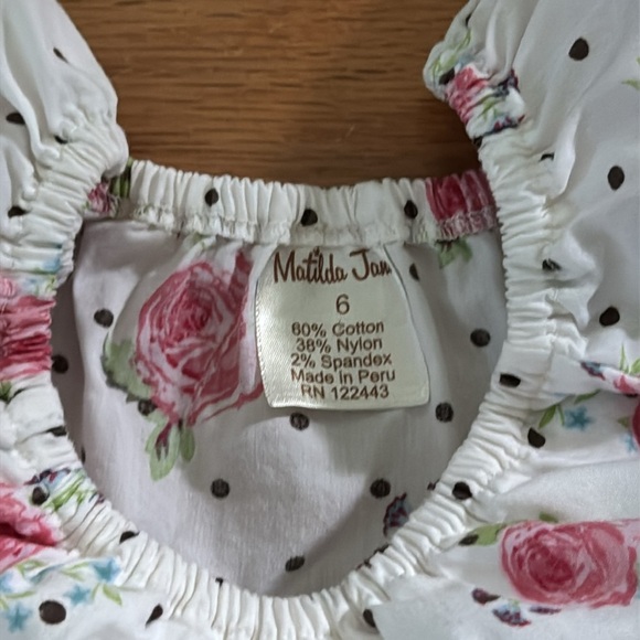 Matilda Jane | Rose Pattern | Tunic Top | girl’s size 6 - Picture 2 of 5